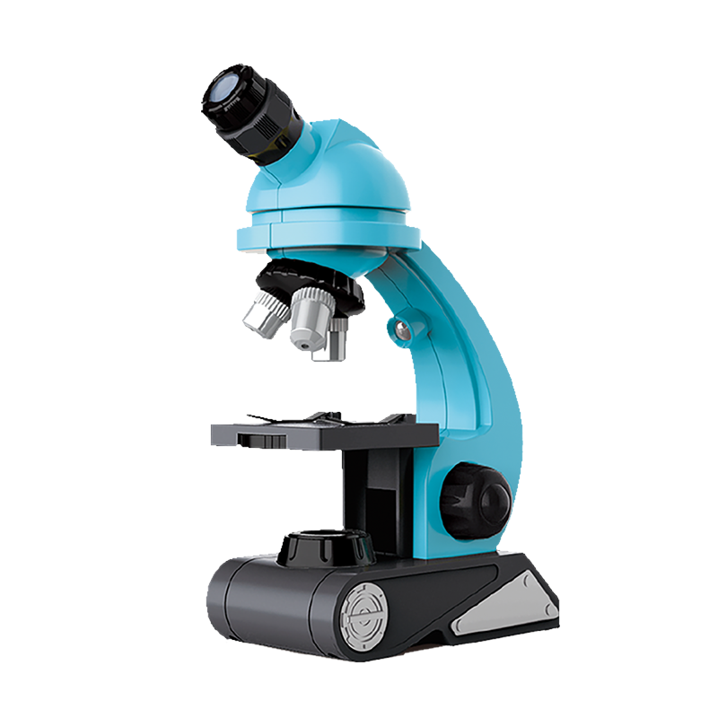PLUS会员：新年礼物 魔法行星儿童显微镜1200倍高倍小学生生物检测科学实验套装stem科技制作 1200倍学生用显微镜（蓝色款）
