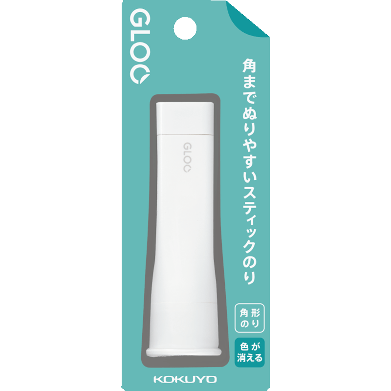 国誉（KOKUYO）进口品GLOO 变色固体胶棒直角胶S号挂装（1个装）蓝色胶体 TA-G311-1P