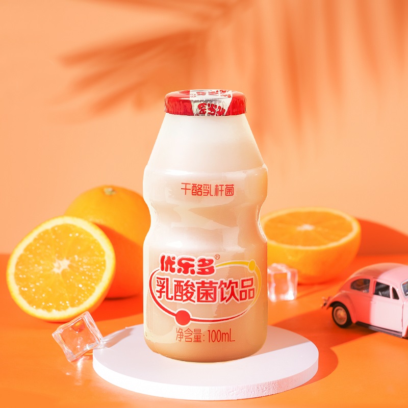 优乐多乳酸菌饮品饮料儿童早餐原味酸奶益生菌牛奶整箱100ml16瓶