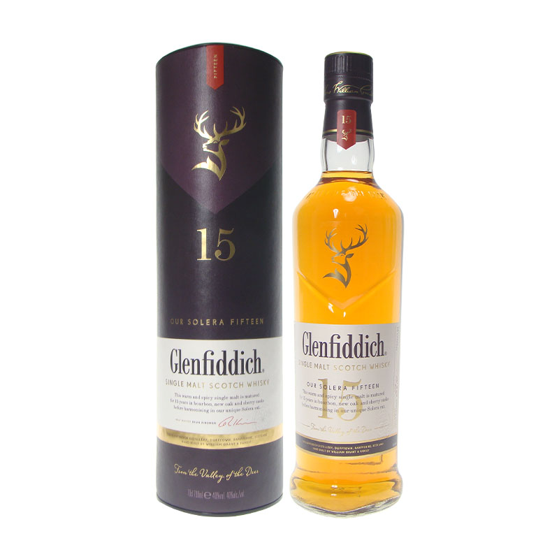 88vipglenfiddich格兰菲迪15年苏格兰单一麦芽威士忌700ml1瓶