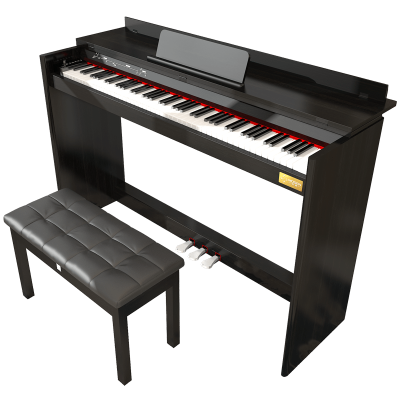 莫森mosen智能电钢琴ms111sp典雅黑电子数码钢琴88键全重锤键盘专业级