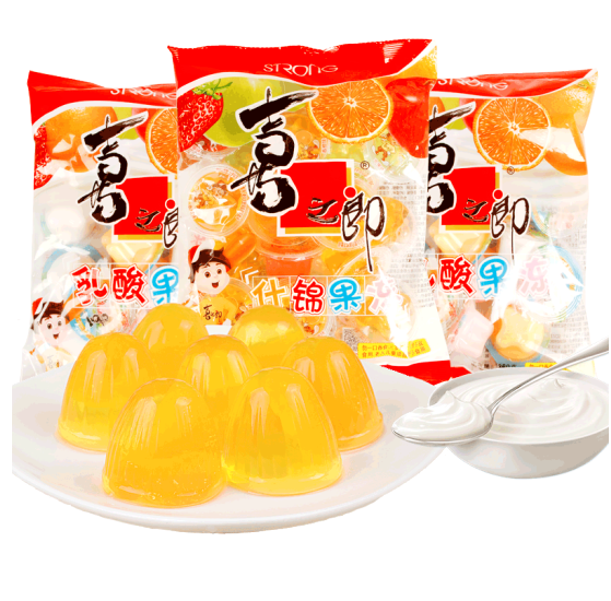 喜之郎 什锦果冻 360g*4包*2件 精选原料,美味可口,有独立小包装