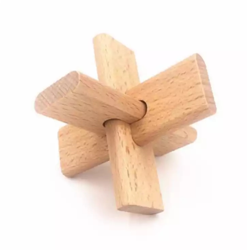 木制孔明锁六件套带图纸 橡胶木孔明锁鲁班锁 智力玩具 创意礼品-阿里巴巴