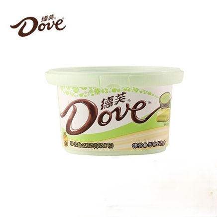 plus会员、限地区、有券的上：德芙(Dove)抹茶曲奇白巧克力221g分享碗装 