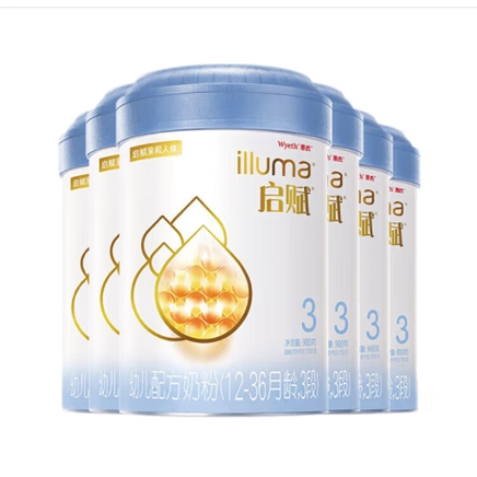 88VIP、有券的上：illuma 启赋 蓝钻系列 幼儿配方奶粉 3段 810g*6罐