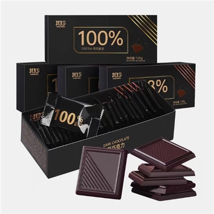 天猫U先：其妙 100%纯黑巧克力 120g/盒 约24包