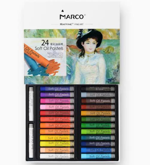  Marco马可 Raffine拉菲尼系列 D7600 重彩油画棒礼盒 24色