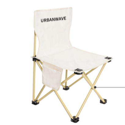 超级闭眼买：urbanwave 户外折叠椅 中号-米白（带侧兜+收纳袋）