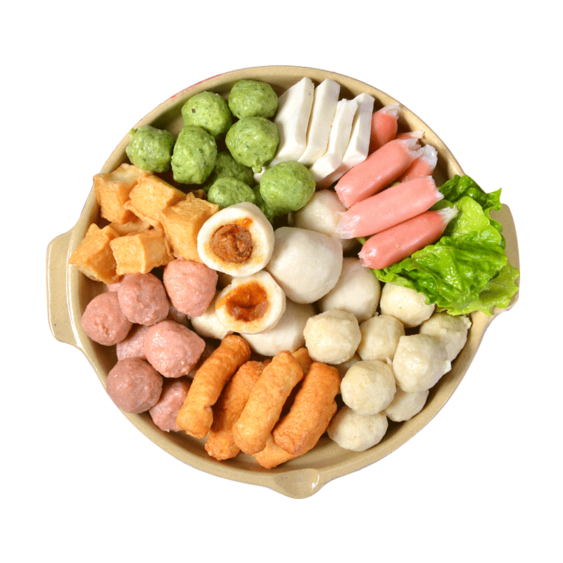 金锣全家福丸子组合800g 八种口味火锅食材麻辣烫食材火锅丸子组合 第