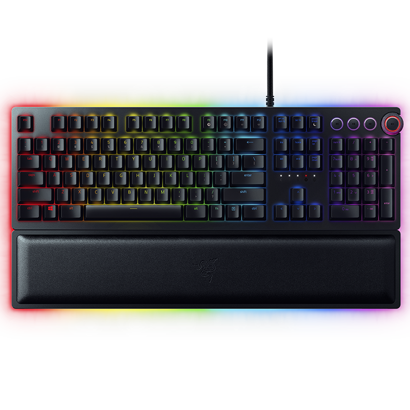猎魂光蛛精英版 线性光轴 机械键盘 有线键盘 游戏键盘 104键 rgb幻彩