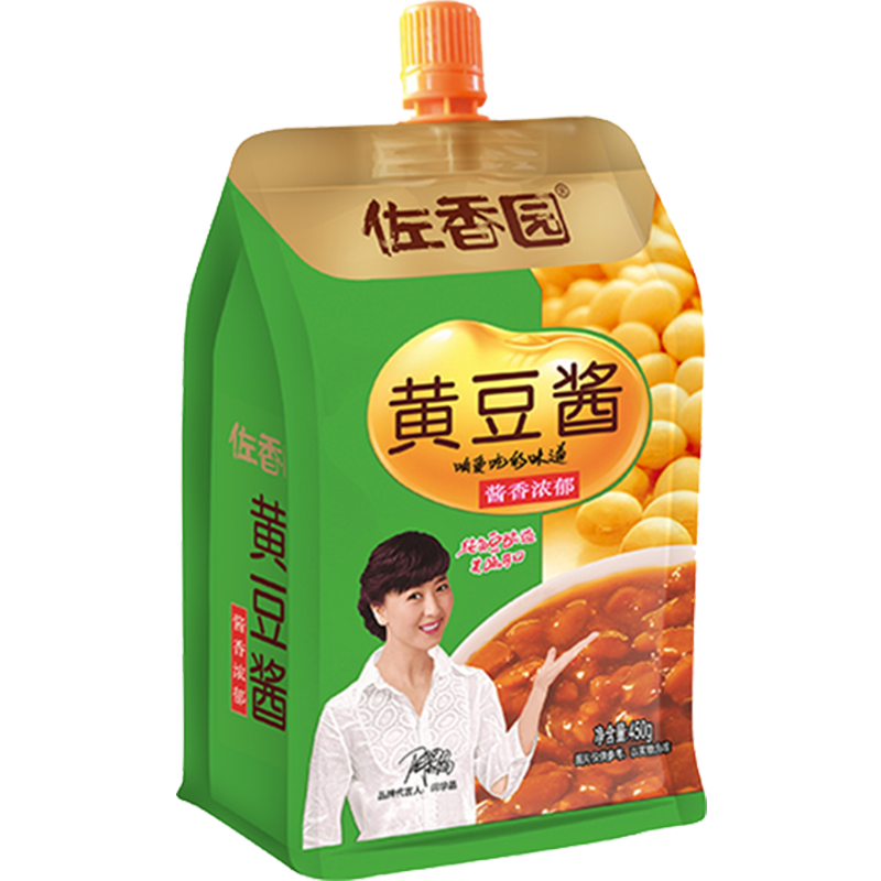佐香园黄豆酱年货豆瓣酱调味酱东北大酱450g袋装