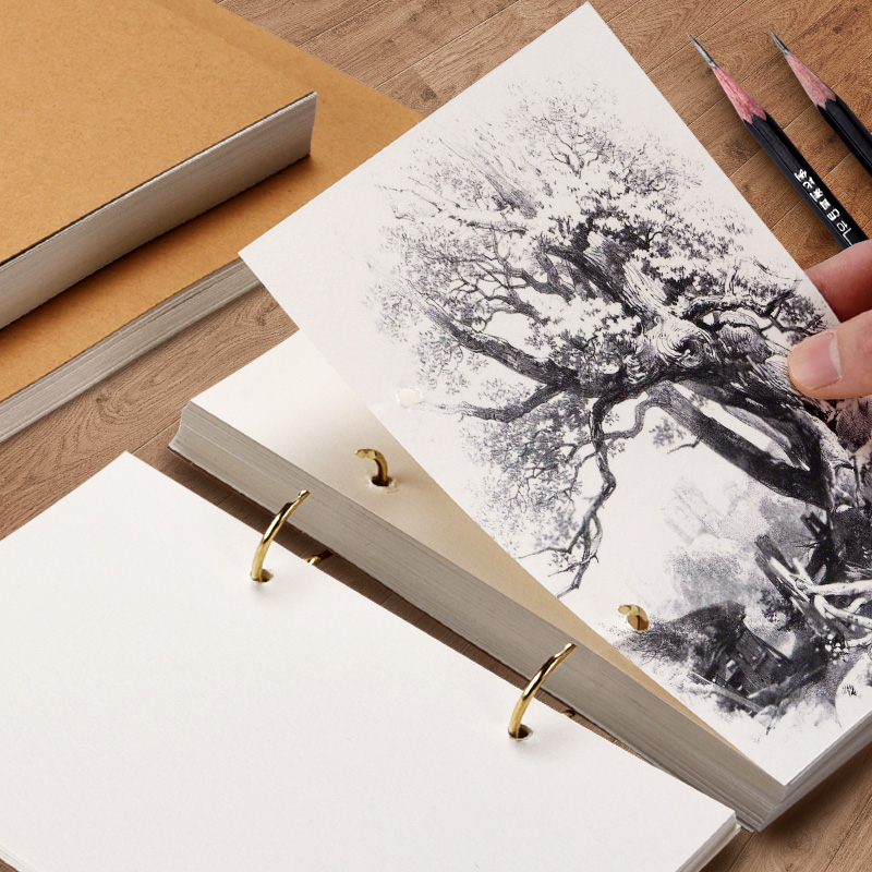 加厚素描本32k活页可拆卸小随身迷你速写本8k复古画画本a4空白美术生