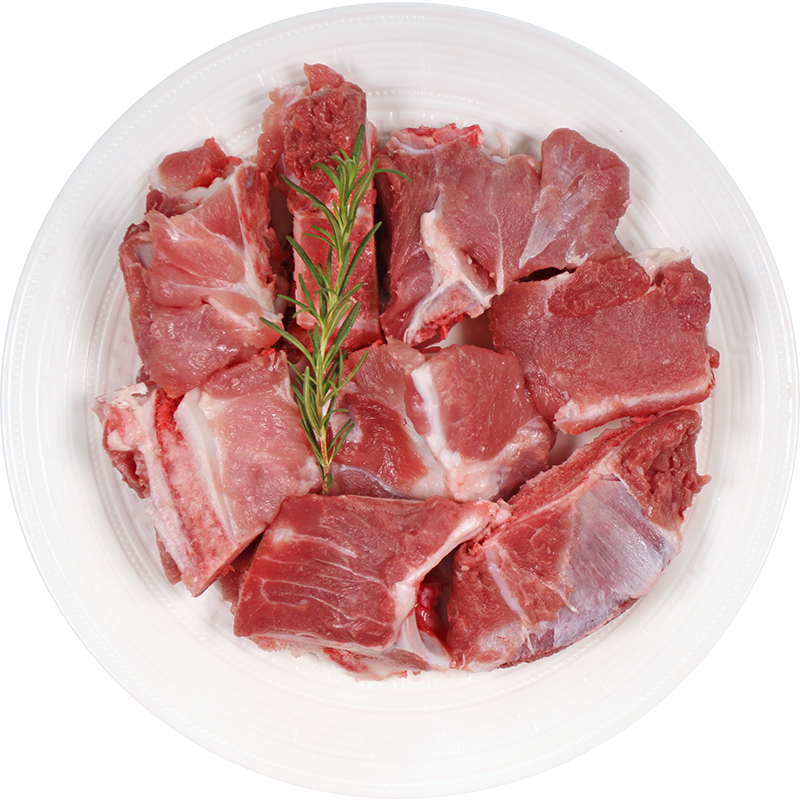 拍4件 精气神 国产山黑猪汤骨1kg 冷冻多肉猪尾骨猪髋骨猪骨头 猪骨