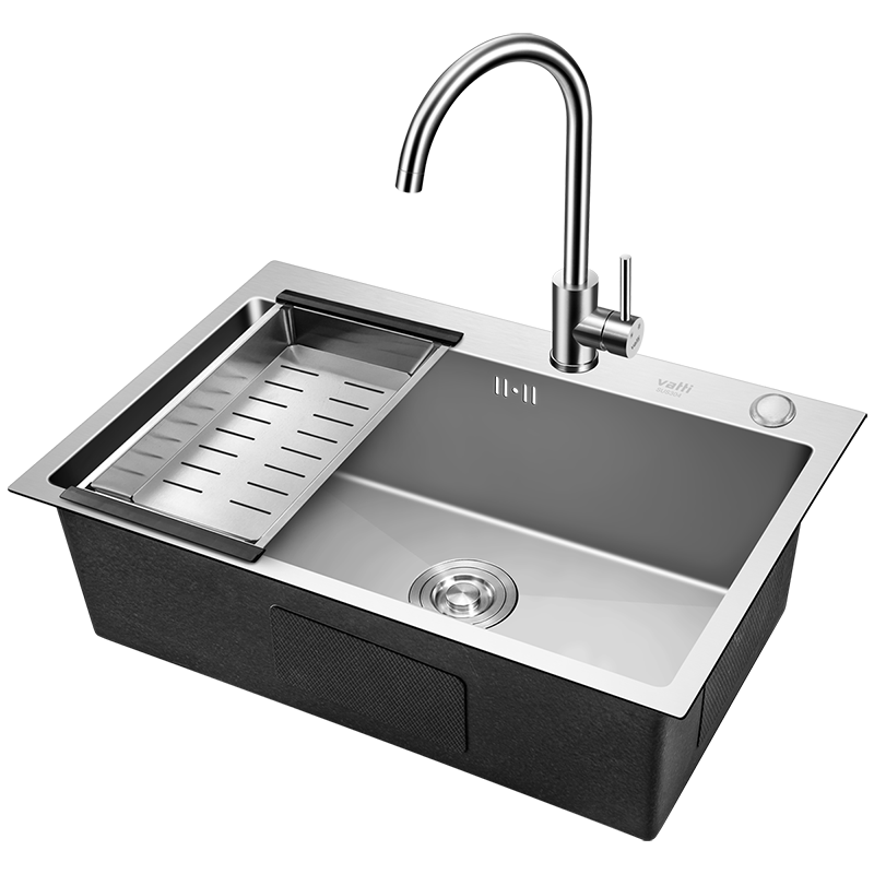 拍2件华帝vatti304不锈钢水槽双槽拉丝不锈钢洗菜盆厨房水槽厨房洗碗