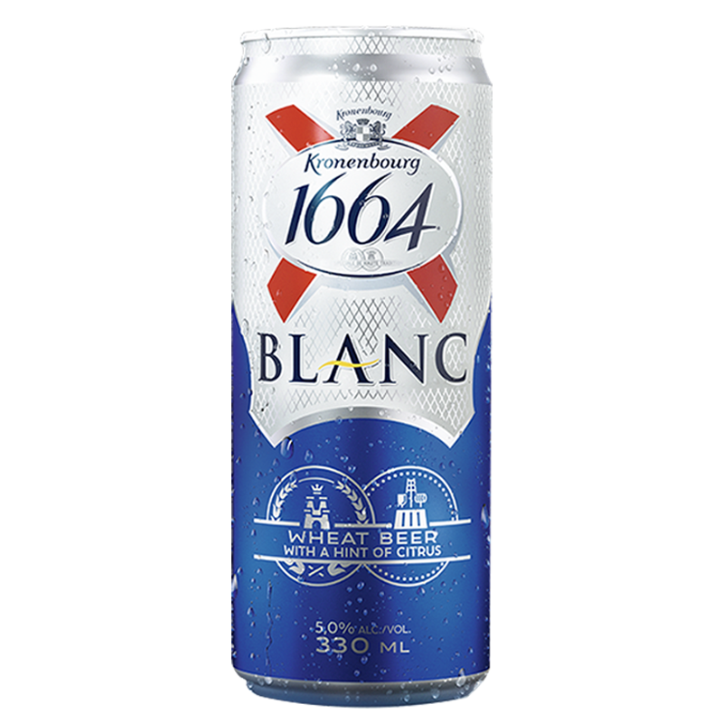 1664啤酒 白啤酒330ml*9罐 小蓝罐礼盒装 送礼年货 64元