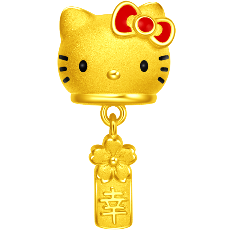 周大福hellokitty吊坠图片