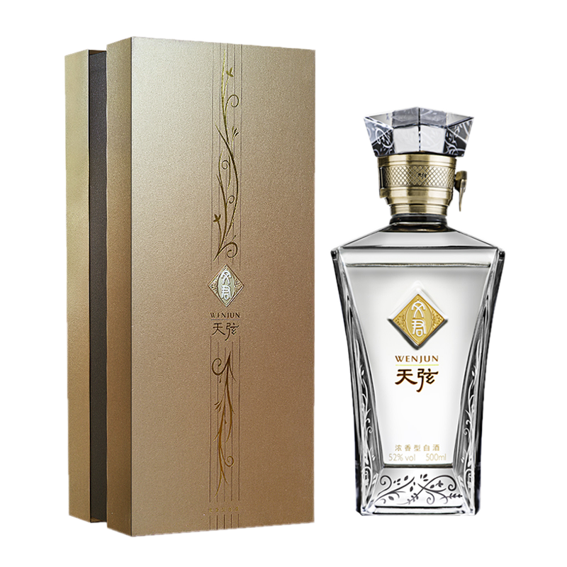 文君文君酒天弦52度单瓶装高度白酒500ml口感浓香型