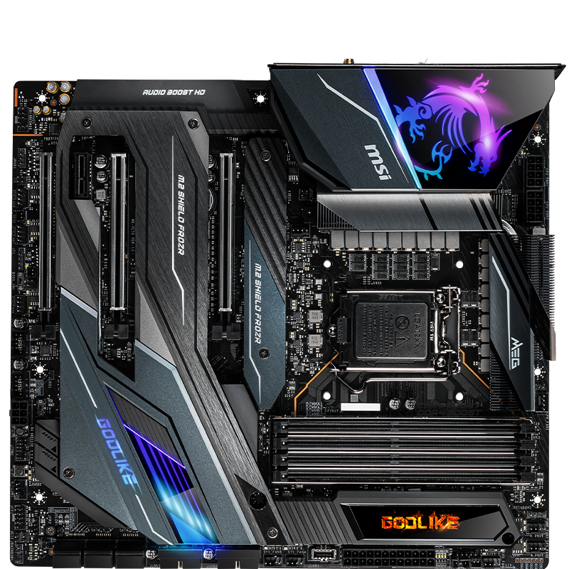 微星msimegz490godlike超神板电脑主板支持wifi6cpu10900k10700kintel