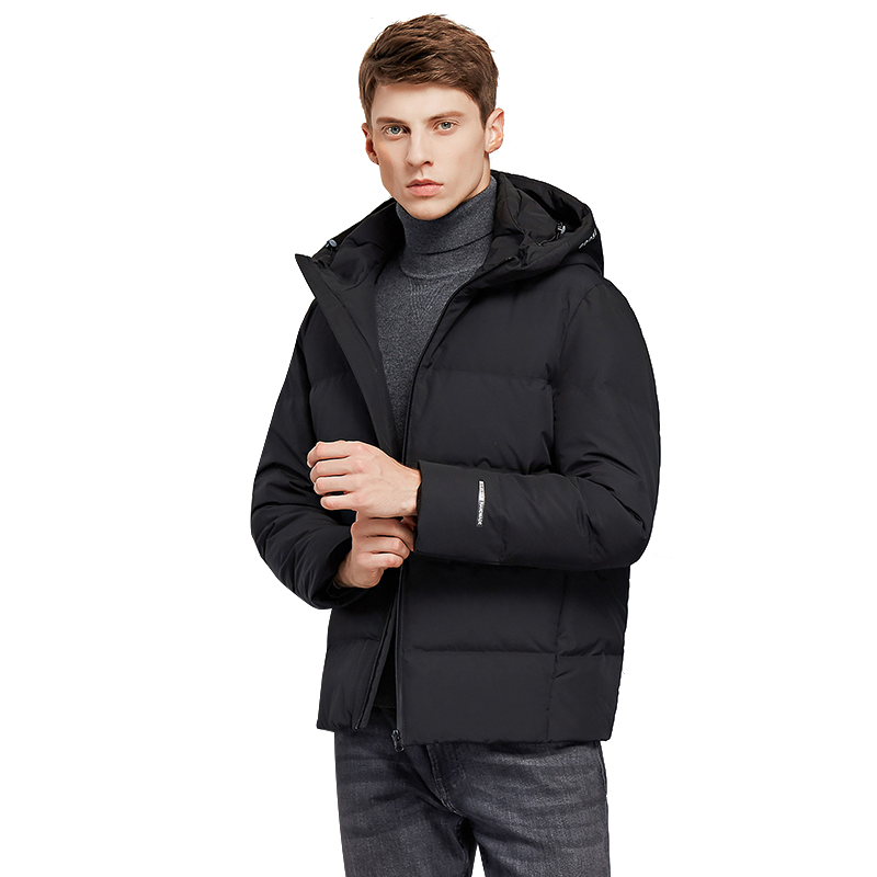 bosideng波司登男潮连帽中长款新款羽绒服时尚冬季保暖外套