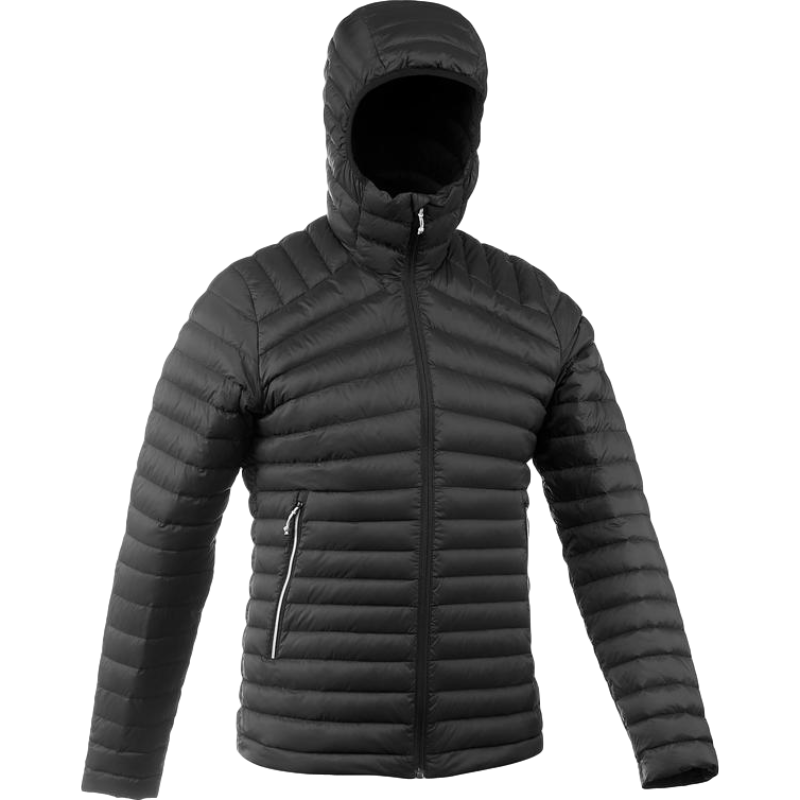 迪卡侬多日徒步保暖轻薄男士羽绒服/羽绒夹克 forclaz 黑色  2367351