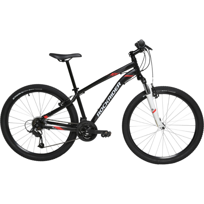 迪卡侬山地自行车st100越野山地车避震成人青少年男女学生单车rr黑色m