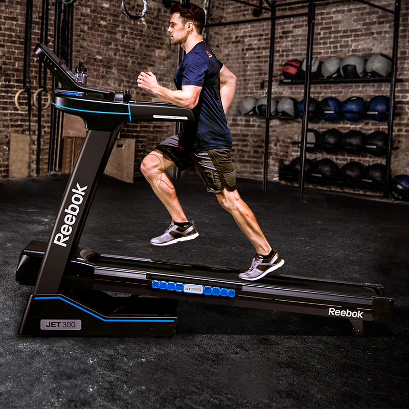 reebok锐步jet300跑步机家用智能静音电动折叠健身房器材多功能
