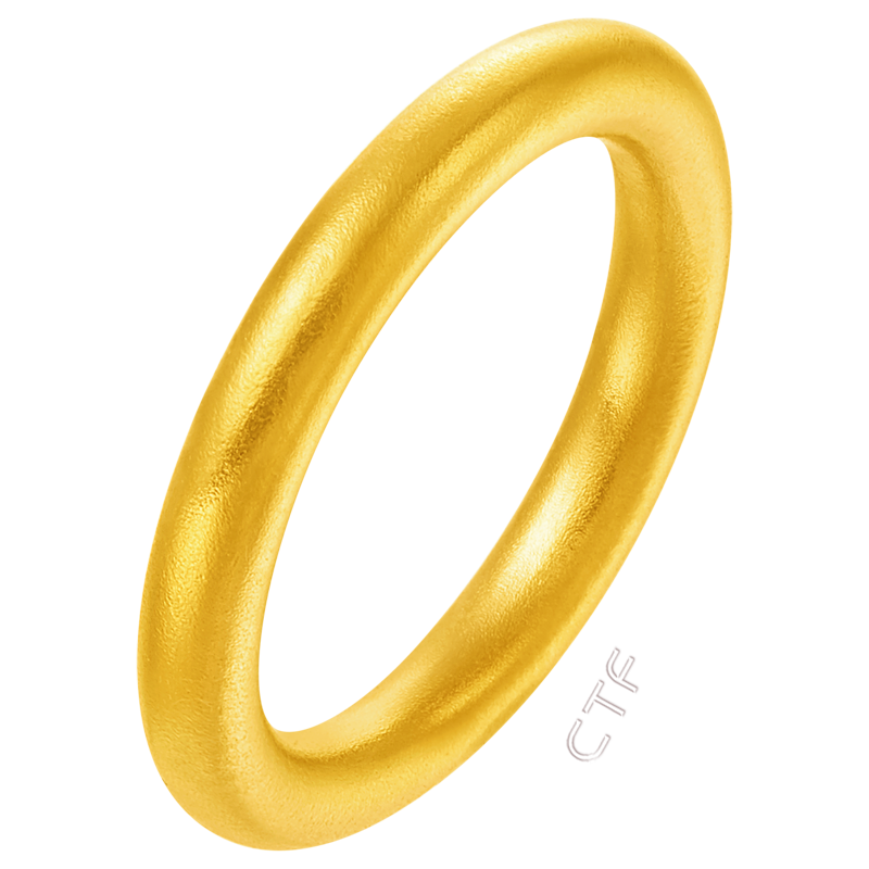 周大福 传承系列 素圈 足金黄金戒指 计价 f221843 428 22号 约5.