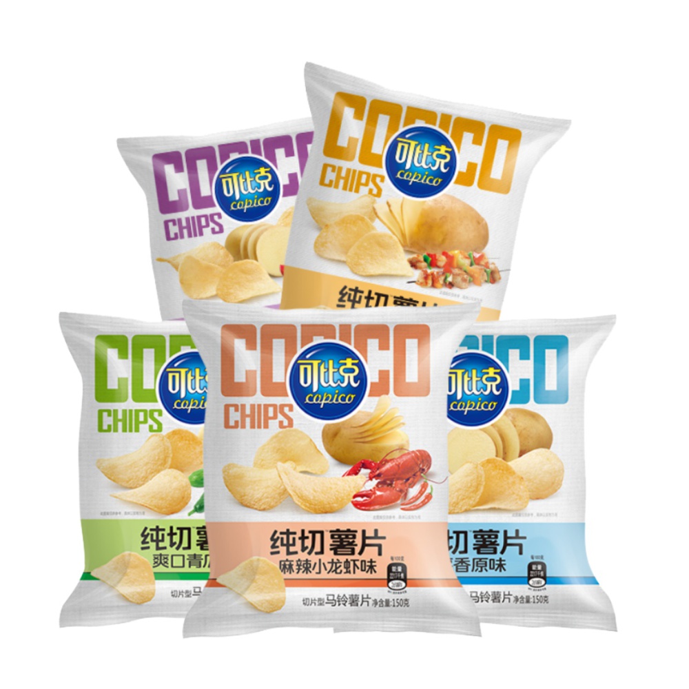 可比克纯切薯片家庭750g休闲零食大礼包膨化食品网红小吃办公室 37.