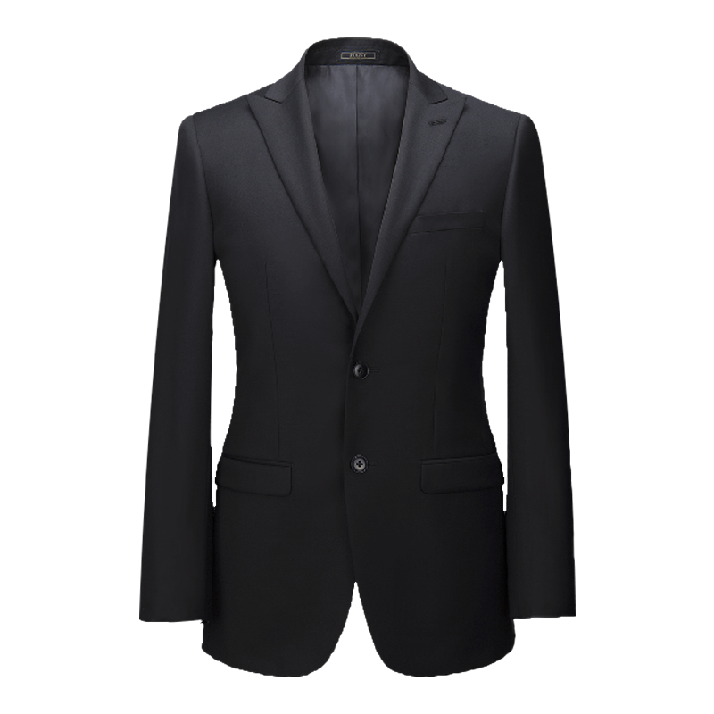 黑色礼服结婚修身西服外套 奥纽斯黑【戗驳领】【单开衩】【a修身版】