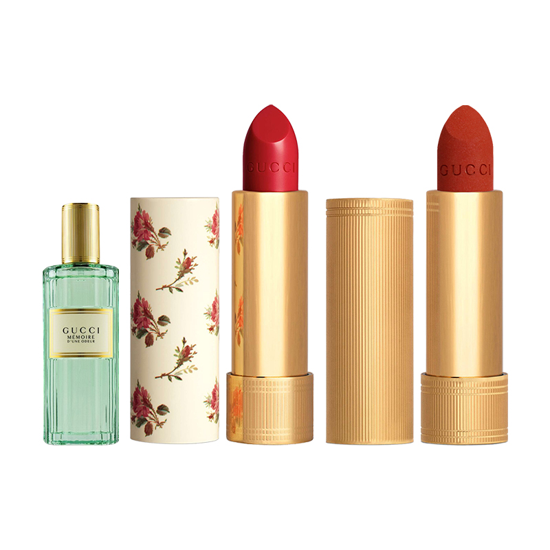 国内现货进口正品古驰口红礼盒明星色25505送香水情人节礼物