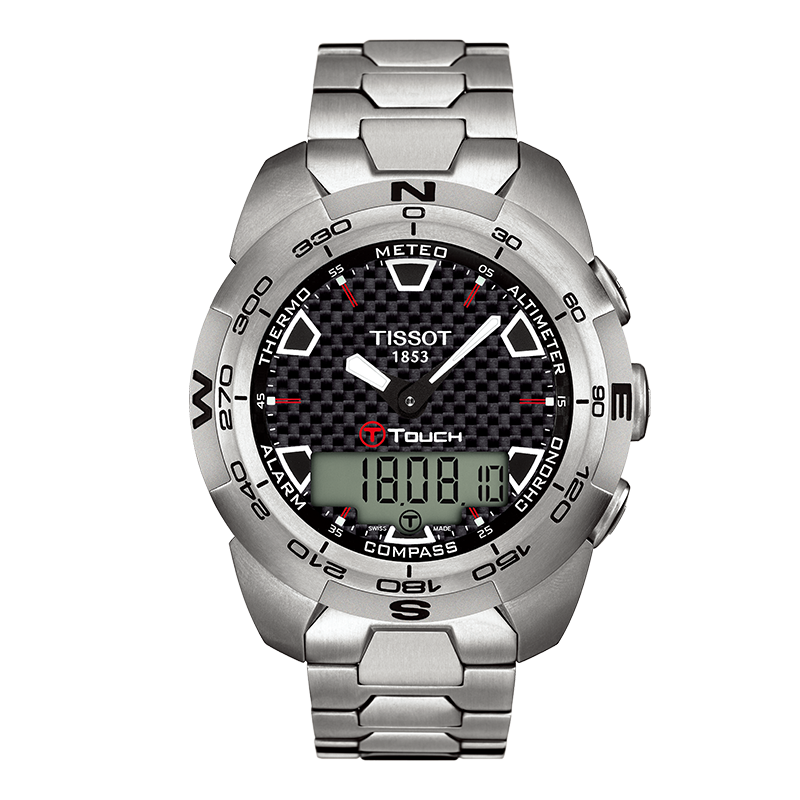 情人节礼物天梭tissot瑞士手表腾智系列钛金属石英男士腕表电子户外