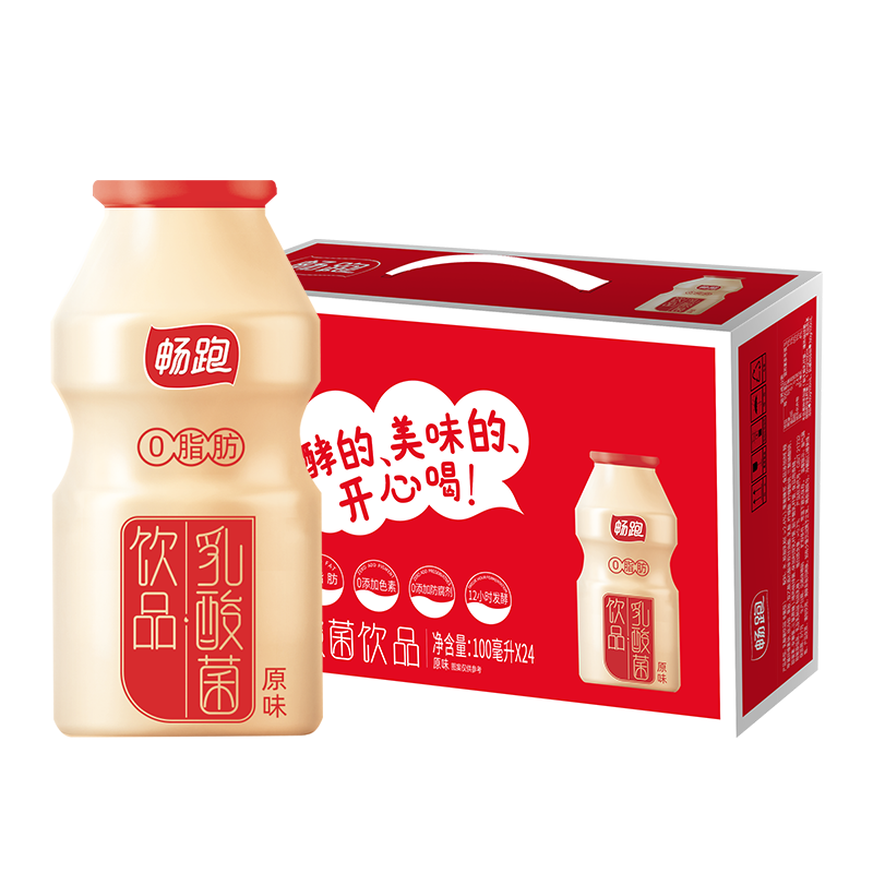 好佳一 畅跑乳酸菌饮品饮料 无添加色素 无添加防腐剂 0脂肪 100ml*20