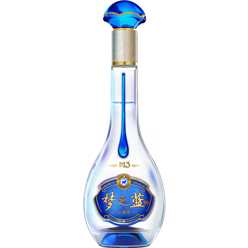 【年货选洋河】洋河蓝色经典梦之蓝m3水晶版白酒 40.