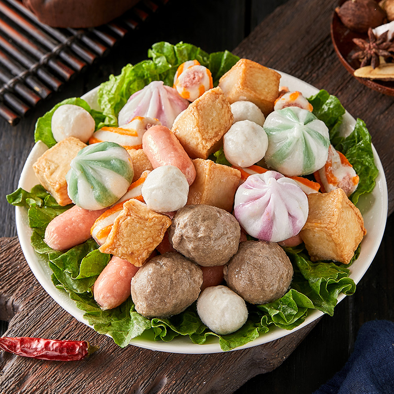 拍4件 红功夫 火锅丸子 冒菜麻辣烫火锅食材涮锅食材烧烤食材 每袋