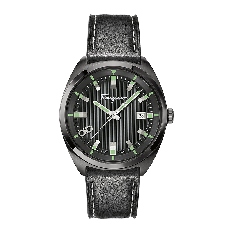 菲拉格慕ferragamo手表男瑞士制造时尚大表盘夜光品牌腕表石英表男士