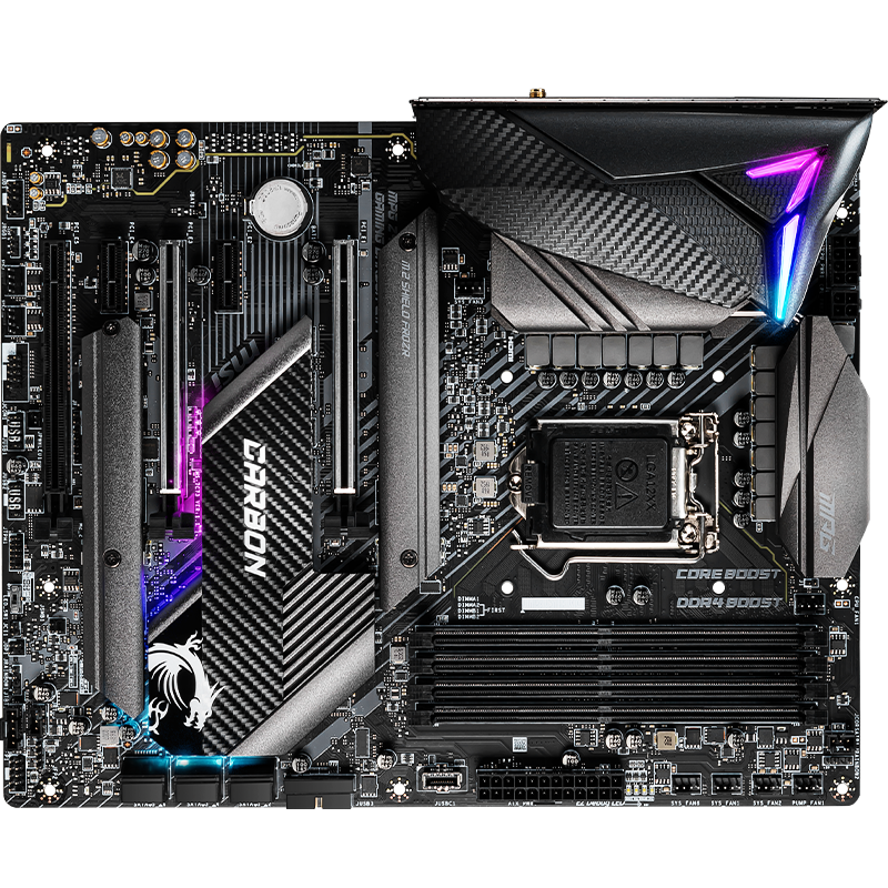 微星(msi)mpg z490 gaming  carbon wifi暗黑板电脑主板 支持 cpu