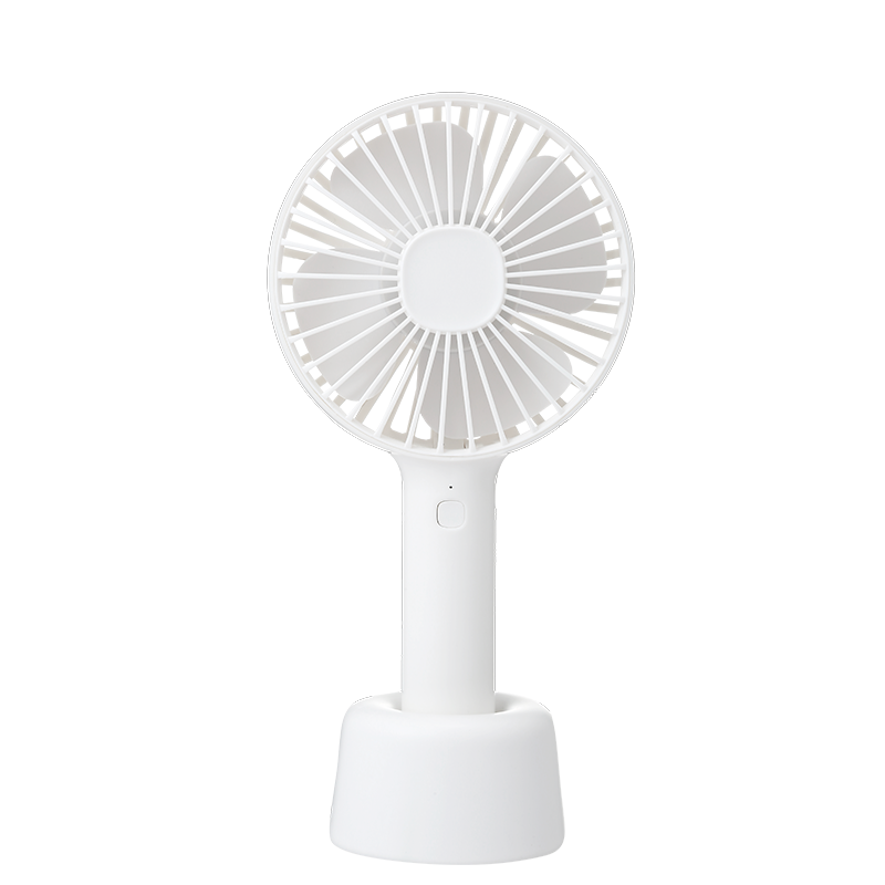 拍2件 京东京造 手持小风扇 便携迷你 办公室宿舍可用 带底座 白色