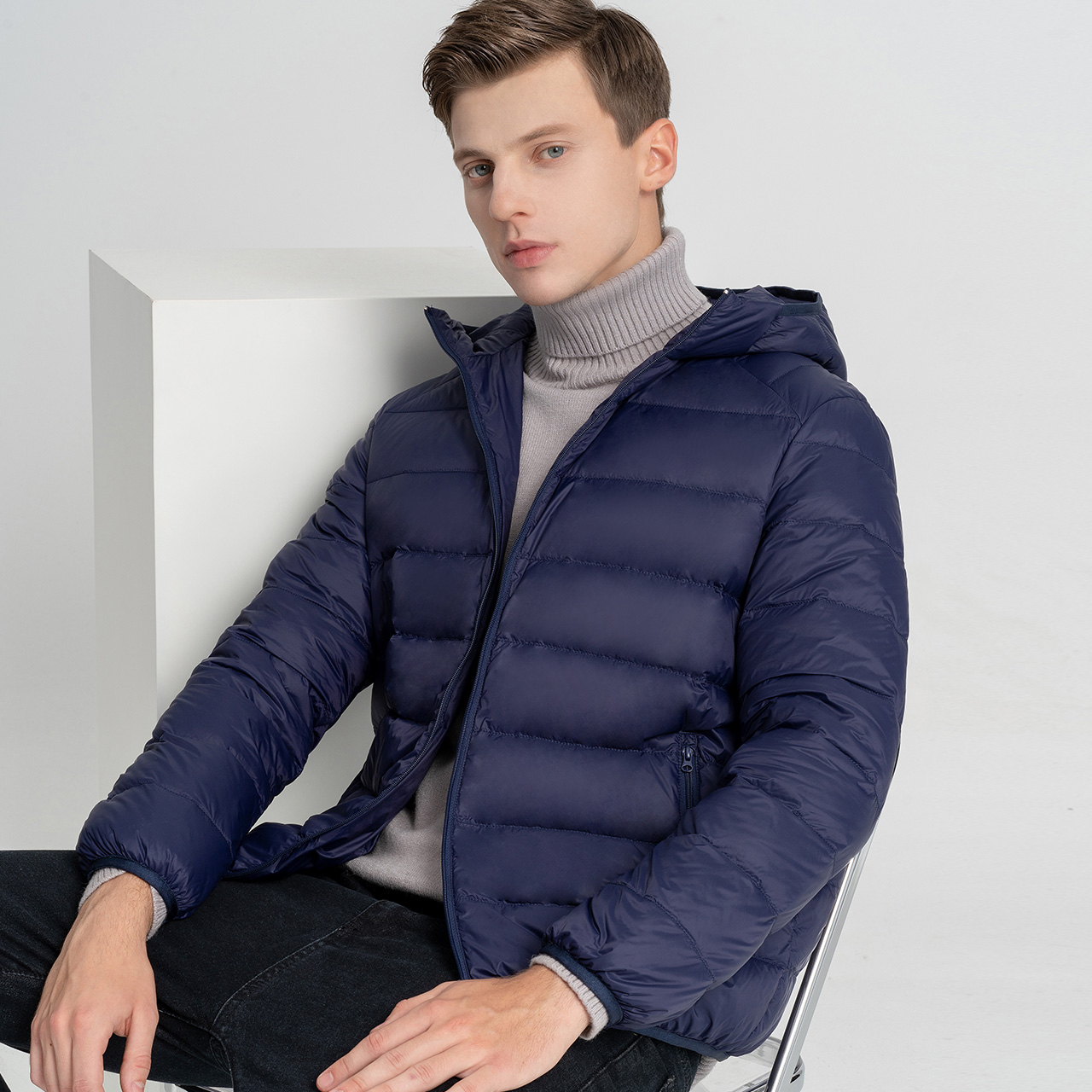 markfairwhale马克华菲秋冬男士羽绒服直充轻薄便携男士羽绒服短款