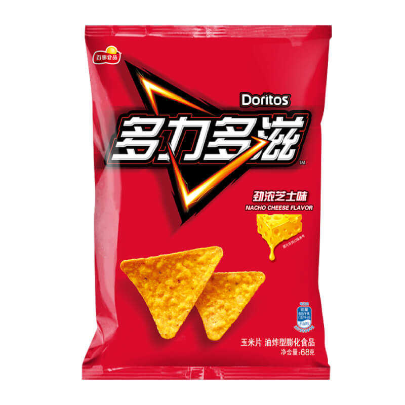 doritos/多力多滋玉米片劲浓芝士味68g×1袋小吃薯片零食休闲 6.5元