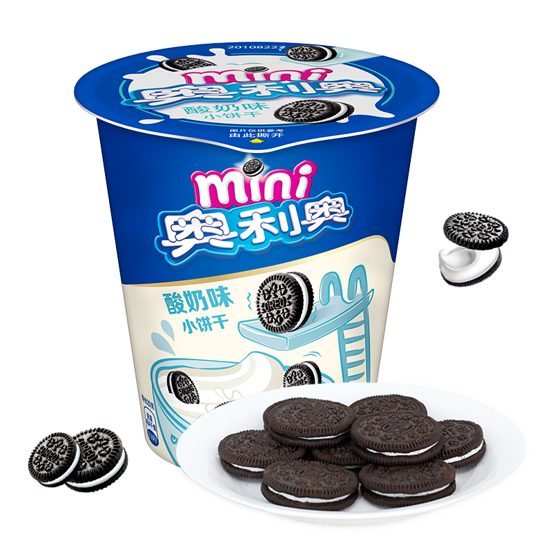 奥利奥(oreo)mini夹心小饼干 醇正酸奶口味 早餐宅家休闲零食 办公室