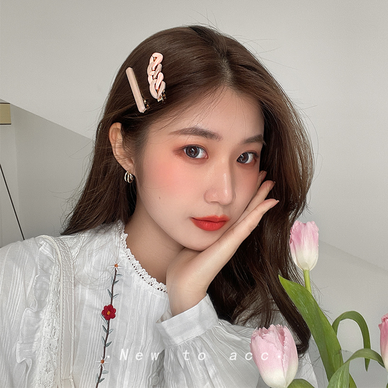 shesgirlxmy联名魔女盛宴花朵飘带蝴蝶结平行夹盘发横夹发卡