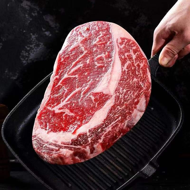 原切雪花牛肉大块不调理雪花纹路牛肉块清真新鲜牛肉适煎烤涮火锅 原