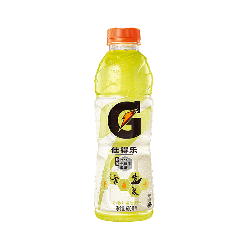 拍2件佳得乐gatorade柠檬味功能运动饮料整箱600ml15瓶跑步健身百事
