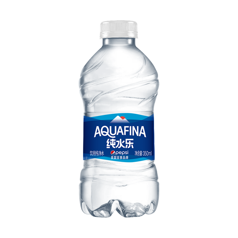 拍3件纯水乐aquafina饮用天然水饮用水350ml24瓶整箱装百事出品