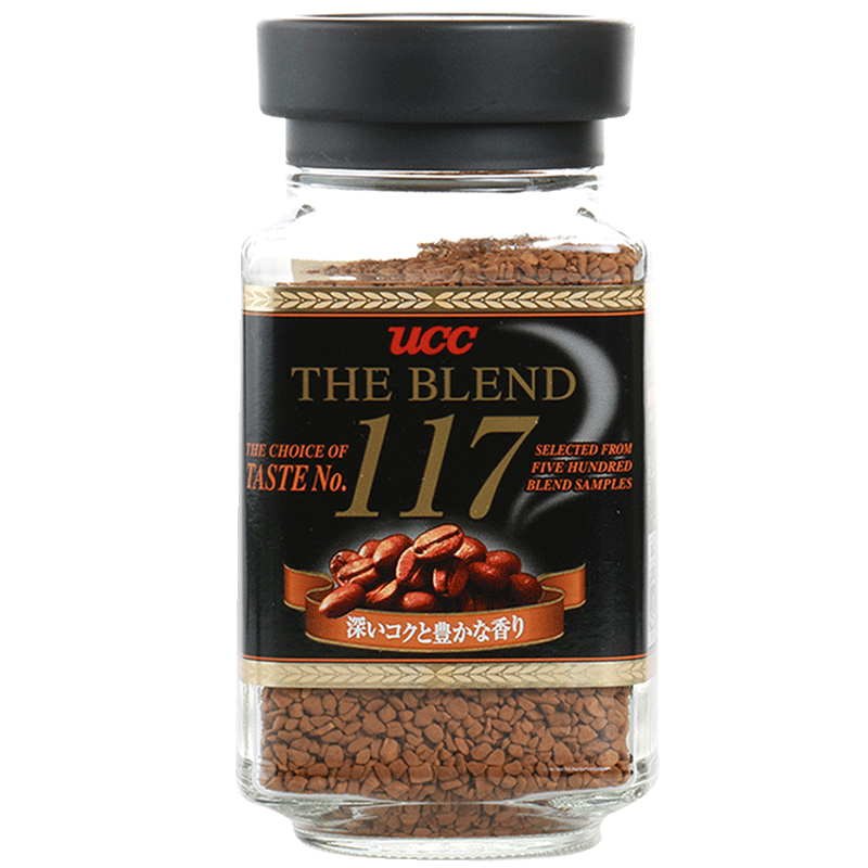 拍2件悠诗诗ucc117速溶咖啡粉90g日本进口