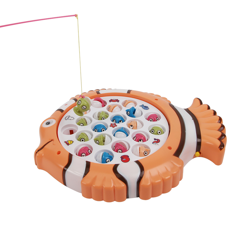 贝恩施宝宝益智儿童磁性电动小猫钓鱼玩具套装23岁1小孩男孩女孩