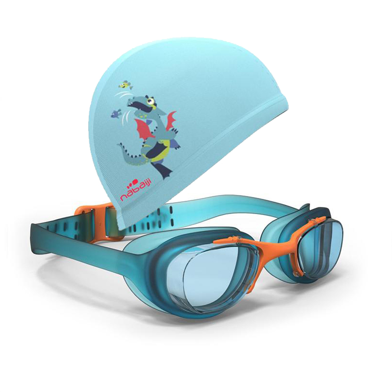 迪卡侬泳镜男3岁儿童游泳护目镜眼镜蛙镜防水高清防雾大框kidk