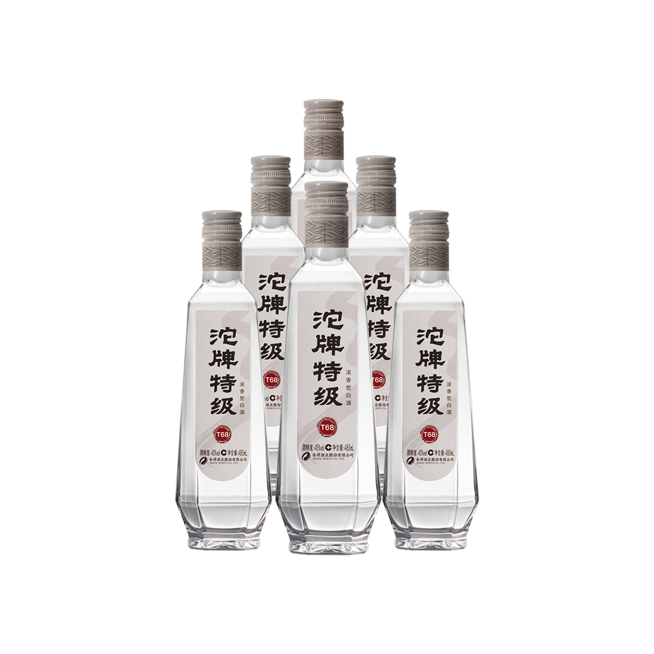 沱牌舍得特级t68浓香型45度480ml*6瓶整箱装粮食白酒送礼酒水 378元