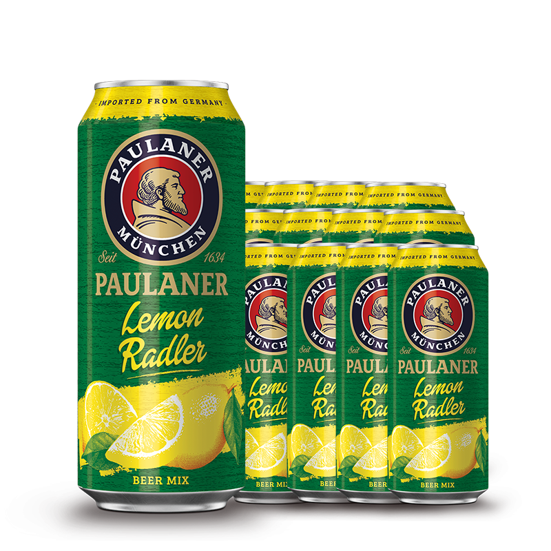 保拉纳(paulaner)柠檬拉德乐精酿啤酒500ml*12罐装 礼盒装 德国进口