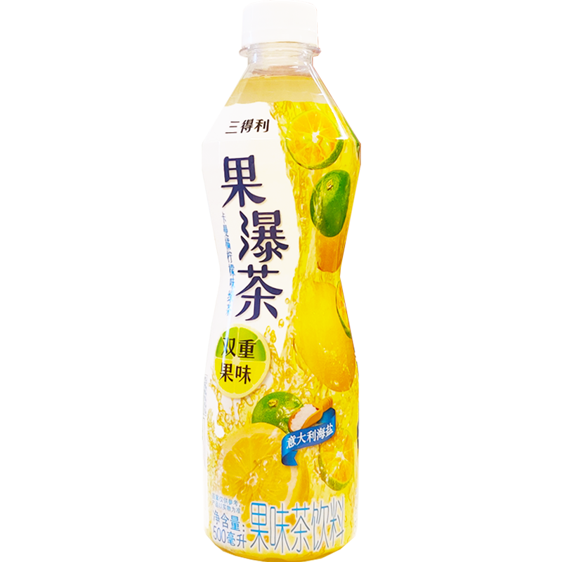 三得利 果瀑茶 卡曼橘柠檬味绿茶 多重果味茶饮料 500ml*15瓶整箱装